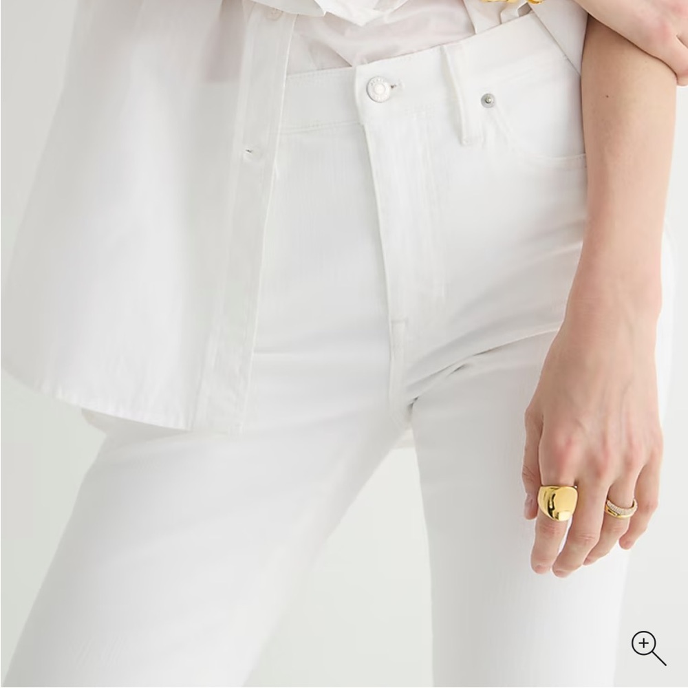 NWT Women's Jcrew vintage slim straight  10” White Jeans